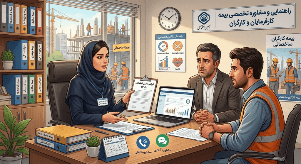 مشاوره بیمه تامین اجتماعی و پیگیری سوابق | راهنمای کامل حقوق بیمه